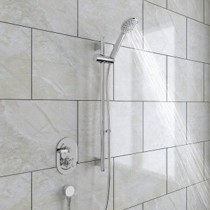 Abbey Thermostatic Concealed Shower Valve & Slide Rail Kit