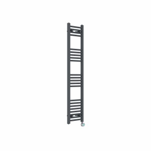 Bergen 1400 x 300mm Straight Anthracite Thermostatic Touch Control Wifi Electric Heated Towel Rail