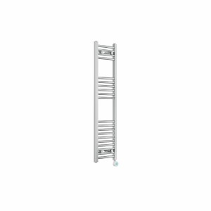 Fjord 1200 x 300mm Curved Chrome Thermostatic Touch Control Wifi Electric Heated Towel Rail