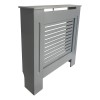 Traditional Radiator Cover Grey With Horizontal Slats - 780mm