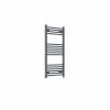 Bergen 1000 x 500mm Straight Anthracite Prefilled Electric Heated Towel Rail