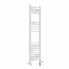 Bergen 1200 x 300mm Dual Fuel Straight White Thermostatic Electric Heated Towel Rail