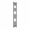 Bergen 1800 x 300mm Straight Anthracite Prefilled Electric Heated Towel Rail