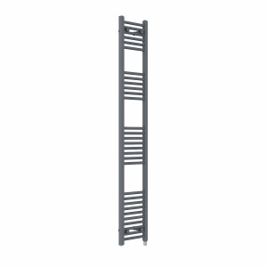 Bergen 1800 x 300mm Straight Anthracite Prefilled Electric Heated Towel Rail