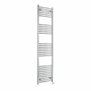 Fjord 1800 x 500mm Curved Chrome Thermostatic Touch Control Wifi Electric Heated Towel Rail