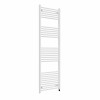 Bergen 1800 x 600mm Straight White Prefilled Electric Heated Towel Rail
