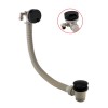 Round Bath Overflow Filler with Click Clack Waste Matt Black