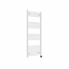 Fjord 1400 x 600mm Curved White Thermostatic Touch Control Wifi Electric Heated Towel Rail