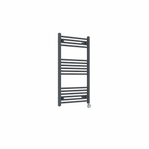Bergen 1000 x 600mm Straight Anthracite Thermostatic Touch Control Electric Heated Towel Rail