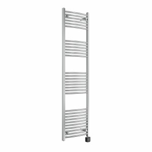 Fjord 1800 x 500mm Curved Chrome Thermostatic Wifi Control Electric Heated Towel Rail