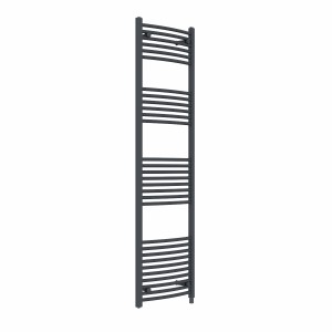 Fjord 1800 x 500mm Curved Anthracite Electric Heated Towel Rail