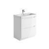 Acton 800mm Free Standing Vanity Unit & White Basin - White