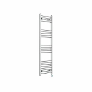 Bergen 1400 x 400mm Straight Chrome Thermostatic Touch Control Wifi Electric Heated Towel Rail