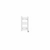 Fjord 600 x 400mm Curved White Thermostatic Touch Control Wifi Electric Heated Towel Rail