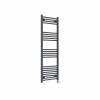 Bergen 1400 x 500mm Straight Anthracite Thermostatic Touch Control Electric Heated Towel Rail