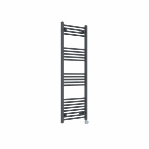 Bergen 1400 x 500mm Straight Anthracite Thermostatic Touch Control Electric Heated Towel Rail