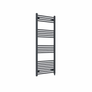 Bergen 1400 x 600mm Straight Anthracite Prefilled Electric Heated Towel Rail