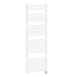 Juva 1800 x 600mm White Flat Panel Electric Thermostatic Heated Designer Towel Rail