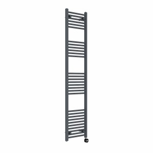 Bergen 1800 x 400mm Straight Anthracite Thermostatic Touch Control Electric Heated Towel Rail