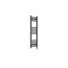 Bergen 1000 x 300mm Straight Anthracite Thermostatic Touch Control Electric Heated Towel Rail