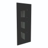 Beauly Triple Square Handle Concealed Valve, 2 Outlet Matt Black