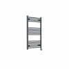 Fjord 1000 x 600mm Curved Anthracite Thermostatic Touch Control Wifi Electric Heated Towel Rail
