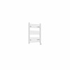 Fjord 600 x 500mm Curved White Thermostatic Touch Control Wifi Electric Heated Towel Rail
