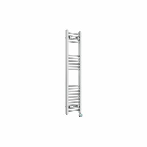 Bergen 1200 x 300mm Straight Chrome Thermostatic Touch Control Wifi Electric Heated Towel Rail