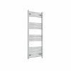 Fjord 1400 x 600mm Curved Chrome Prefilled Electric Heated Towel Rail