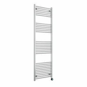 Bergen 1800 x 600mm Straight Chrome Thermostatic Touch Control Electric Heated Towel Rail