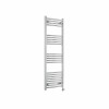 Fjord 1400 x 500mm Curved Chrome Thermostatic Touch Control Wifi Electric Heated Towel Rail
