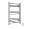 Bergen 600 x 400mm Chrome Straight Electric Heated Towel Rail