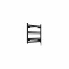 Bergen 600 x 600mm Straight Black Thermostatic Touch Control Electric Heated Towel Rail