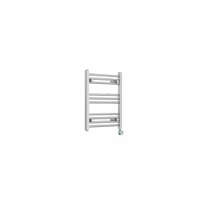 Bergen 600 x 500mm Straight Chrome Thermostatic Touch Control Electric Heated Towel Rail