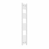 Fjord 1800 x 300mm Curved White Prefilled Electric Heated Towel Rail
