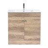 800mm Light Oak Effect Wash Basin Cabinet Floor Standing Vanity Unit