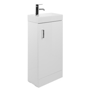Linden White 400mm Cloakroom Vanity Unit & Basin