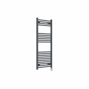 Bergen 1200 x 500mm Straight Anthracite Thermostatic Touch Control Electric Heated Towel Rail