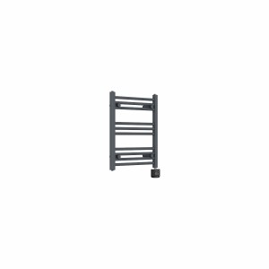 Bergen 600 x 500mm Straight Anthracite Thermostatic Wifi Control Electric Heated Towel Rail