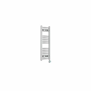Fjord 800 x 300mm Curved Chrome Thermostatic Touch Control Wifi Electric Heated Towel Rail