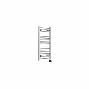 Bergen 800 x 400mm Straight Chrome Thermostatic Touch Control Electric Heated Towel Rail