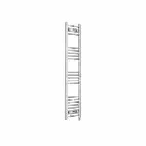 Bergen 1400 x 300mm Straight Chrome Prefilled Electric Heated Towel Rail