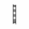 Bergen 1400 x 300mm Straight Black Thermostatic Touch Control Electric Heated Towel Rail