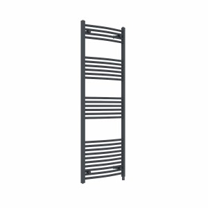 Fjord 1600 x 600mm Curved Anthracite Electric Heated Towel Rail
