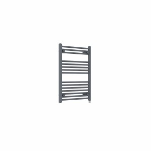 Bergen 800 x 600mm Straight Anthracite Prefilled Electric Heated Towel Rail