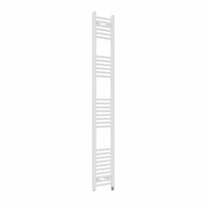 Bergen 1800 x 300mm Straight White Prefilled Electric Heated Towel Rail