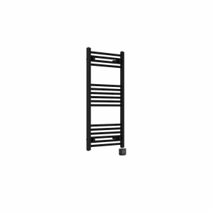 Bergen 1000 x 500mm Straight Black Thermostatic Wifi Control Electric Heated Towel Rail