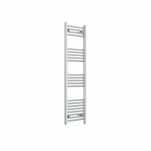 Bergen 1400 x 400mm Straight Chrome Prefilled Electric Heated Towel Rail