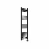 Bergen 1400 x 400mm Straight Black Thermostatic Wifi Control Electric Heated Towel Rail