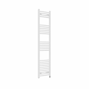 Fjord 1600 x 400mm Curved White Electric Heated Towel Rail